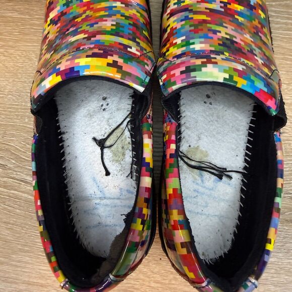 Klogs Matrix Patent Naples Abstract Colorful Clogs Shoes Women's Size 8 - Picture 10 of 11